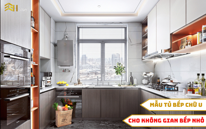 Tủ bếp chữ U cho không gian nhỏ được nhiều người ưa chuộng nhất