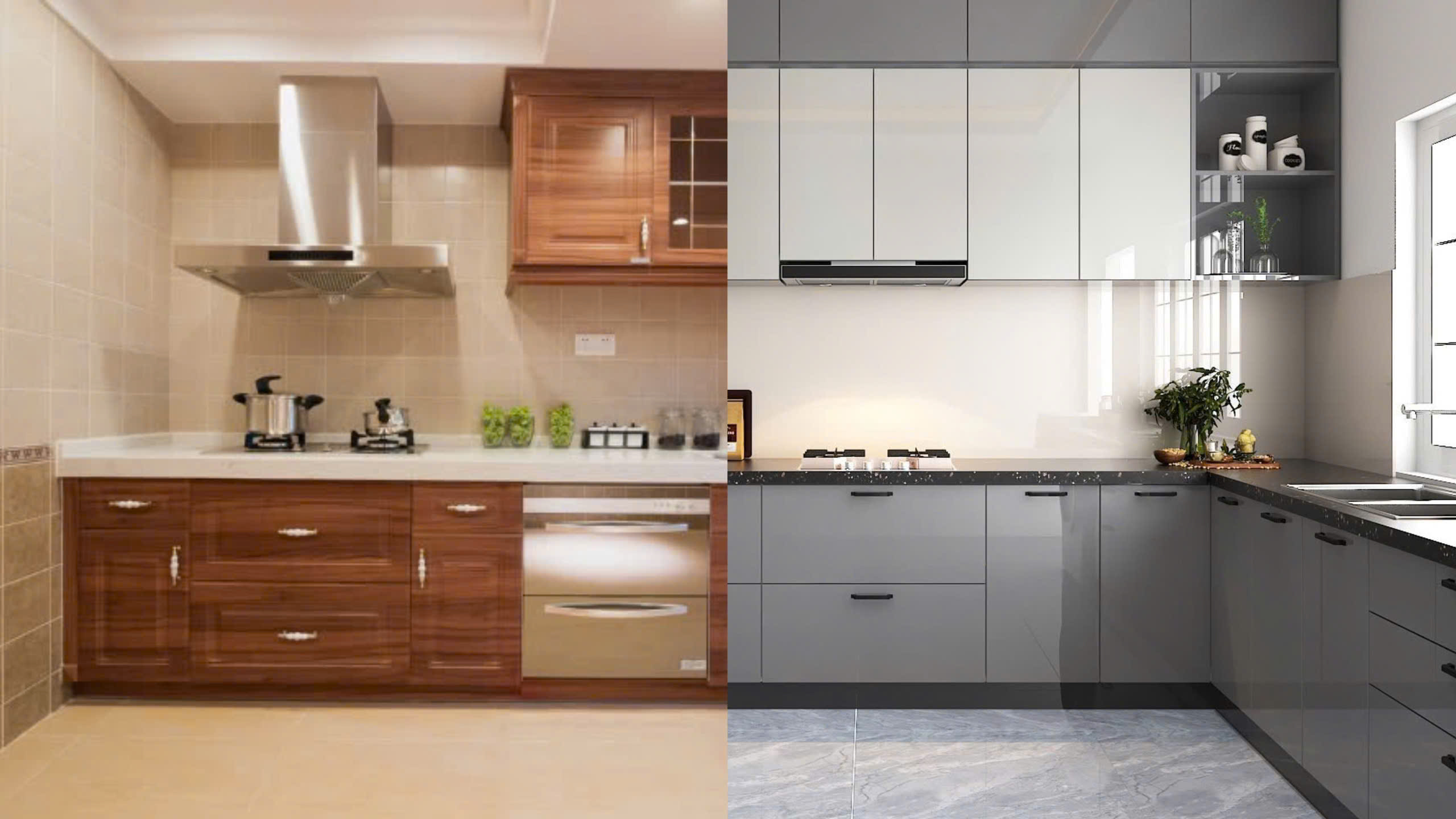 So sánh tủ bếp inox cánh kính và tủ bếp gỗ - nên chọn loại nào?