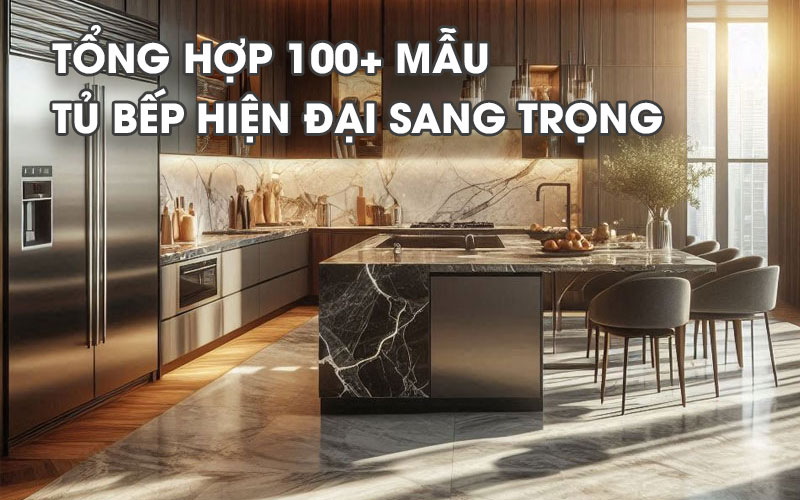 Tổng Hợp 100+ Mẫu tủ bếp hiện đại sang trọng thông minh và tiện dụng cực đẹp - Ảnh được tạo bởi AI