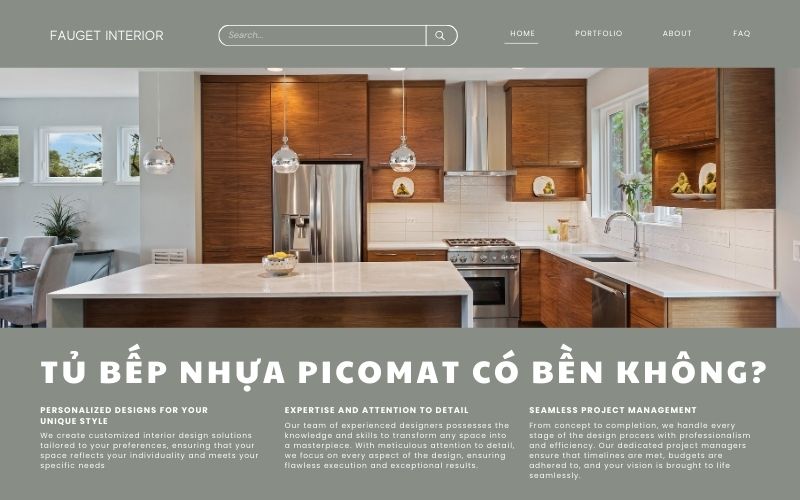 Tủ bếp nhựa Picomat có bền không? Giải pháp hoàn hảo cho bạn