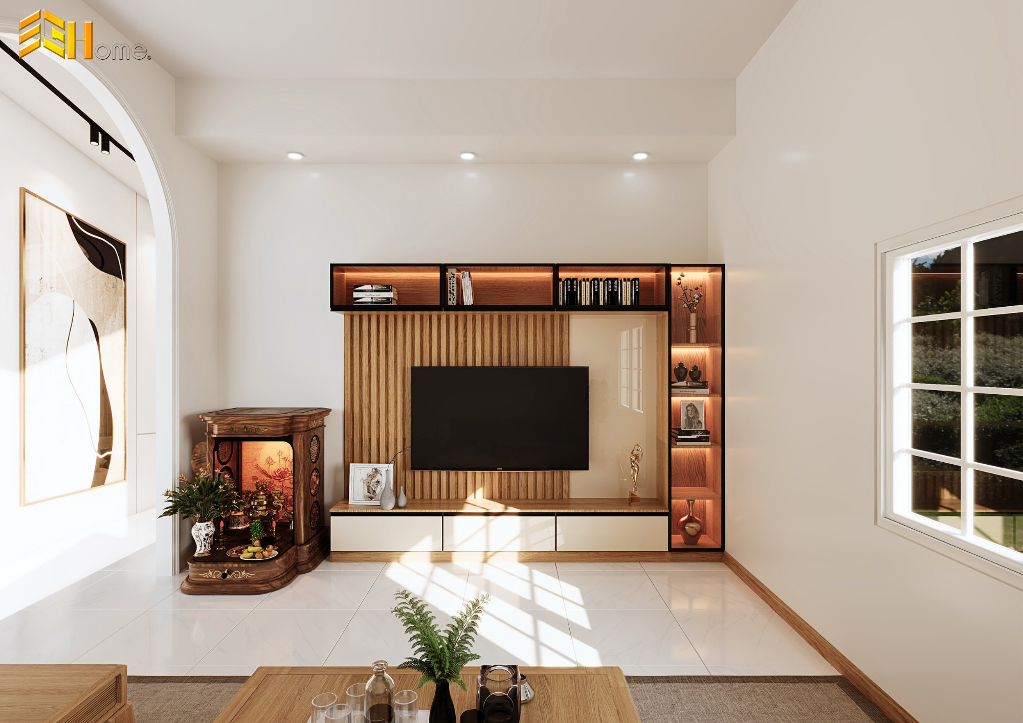 tủ nhôm cánh kính cường lực